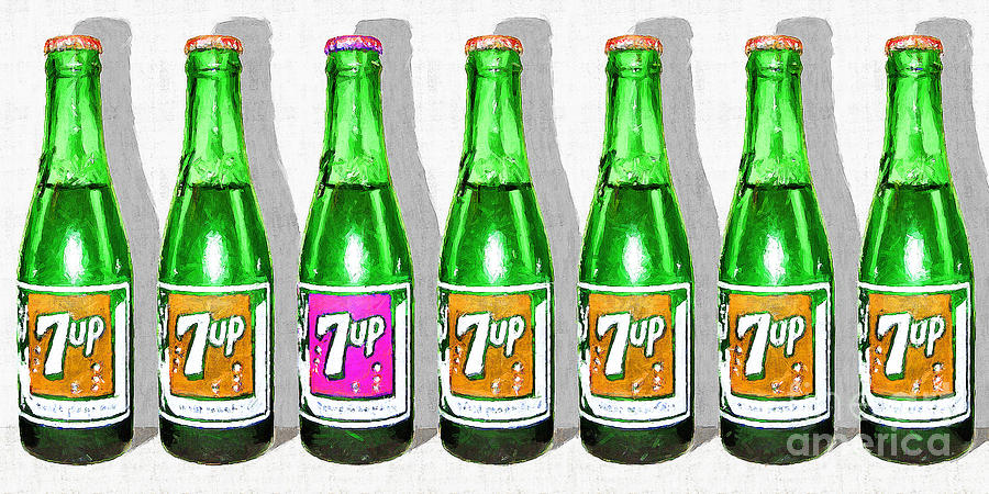 Nostalgic Vintage Pop Art 7up Seven Bottles 20160220  Photograph by Wingsdomain Art and Photography