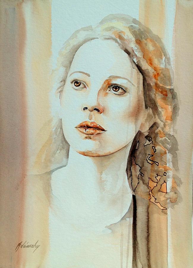 Portrait Painting - Not Alone by Beata Belanszky-Demko