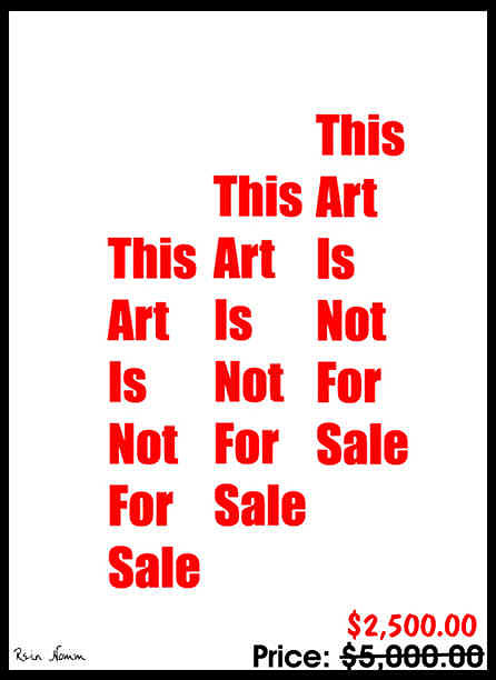 Not For Sale? Digital Art by Rein Nomm