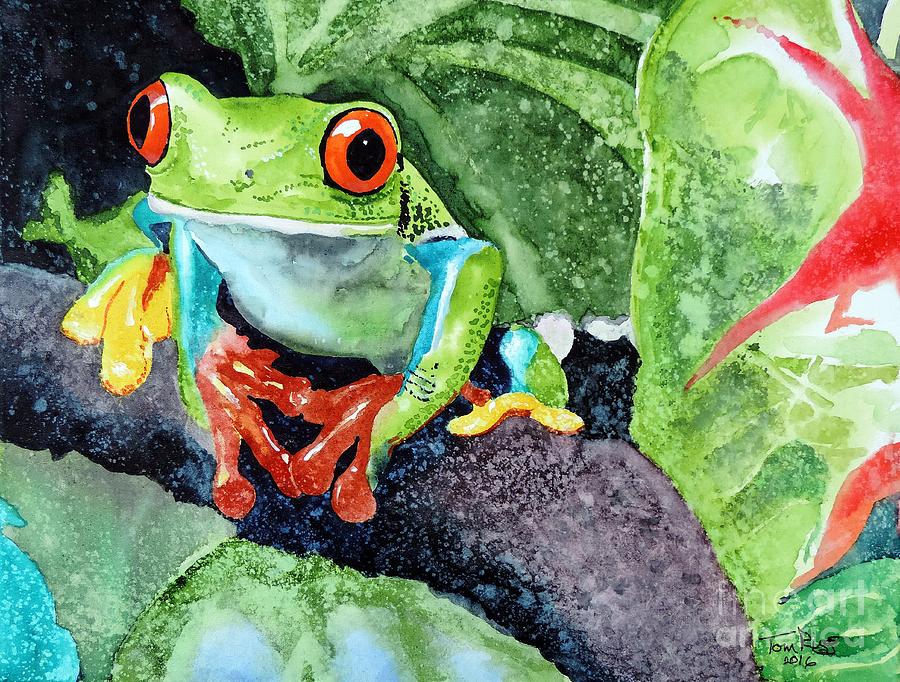 Frog Painting - Not Kermit by Tom Riggs