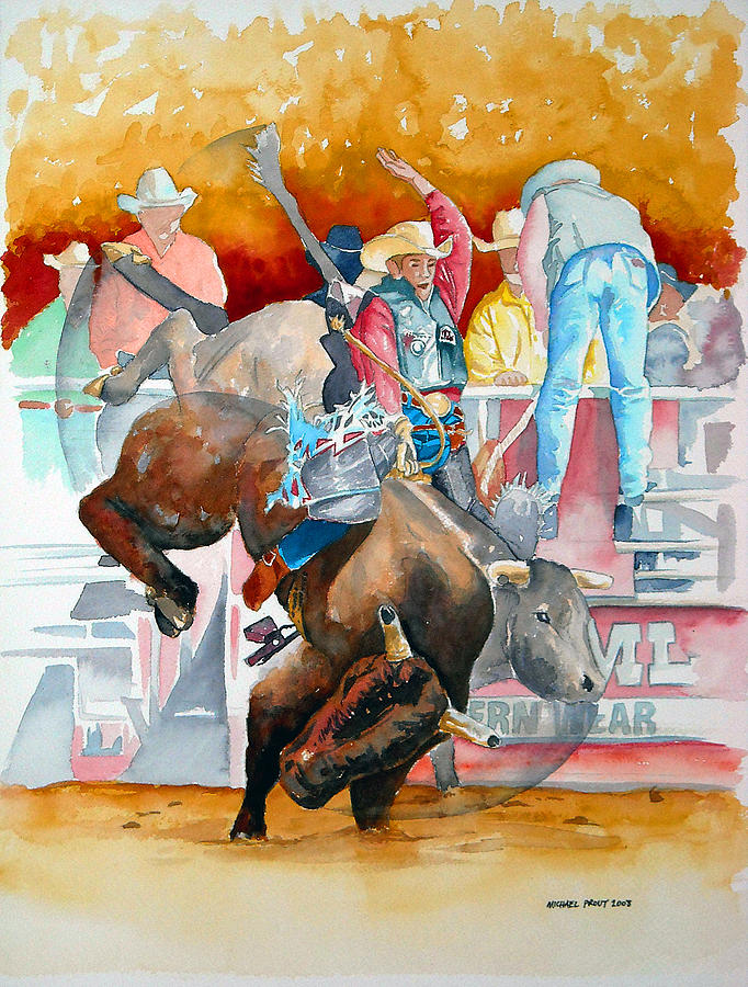 Rodeo Buck Painting by Michael Prout - Fine Art America