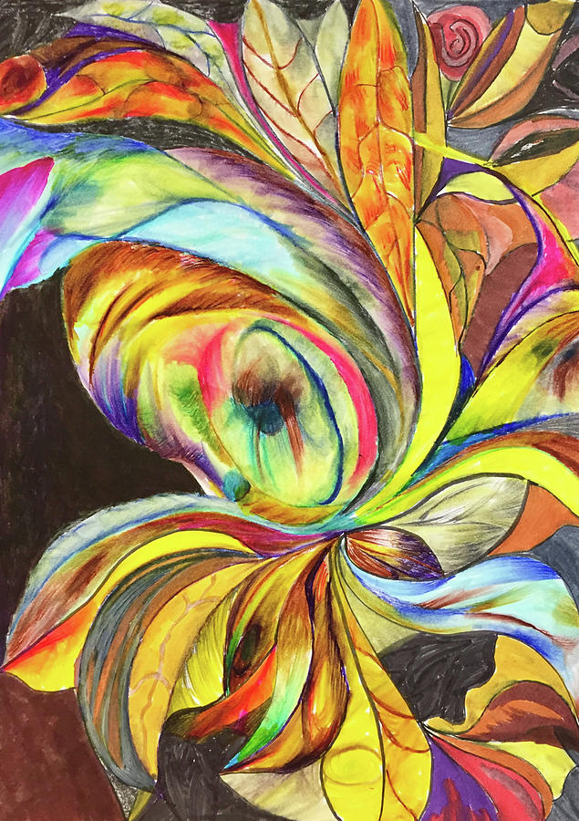 Flower Drawing - Not there yesterday, not today, maybe tomorrow by Dennis Ellman