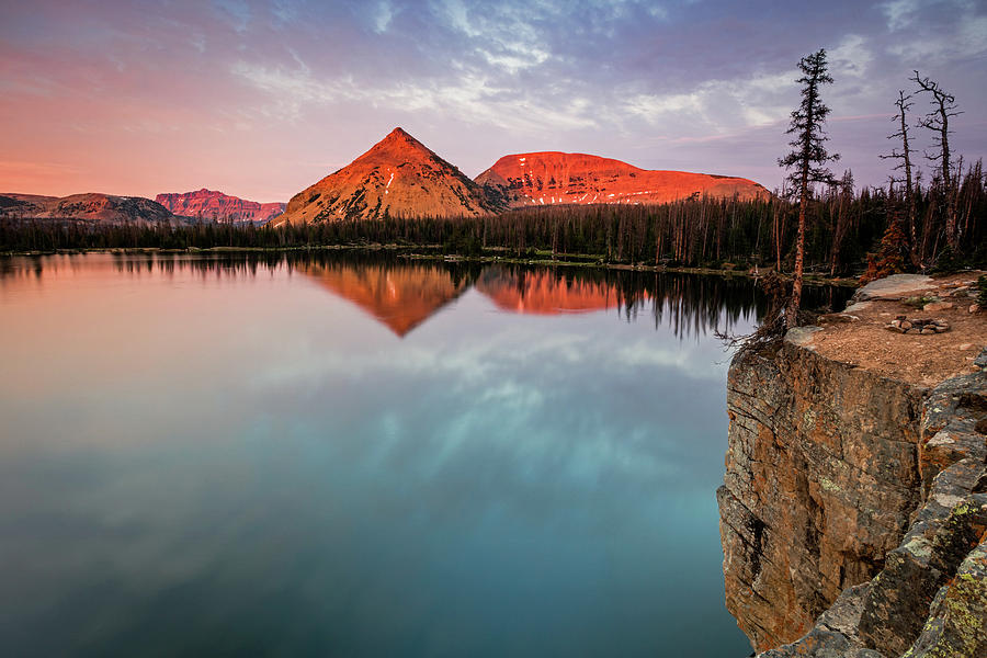 Mountain Photograph - Notch Lake Sunset by Wasatch Light