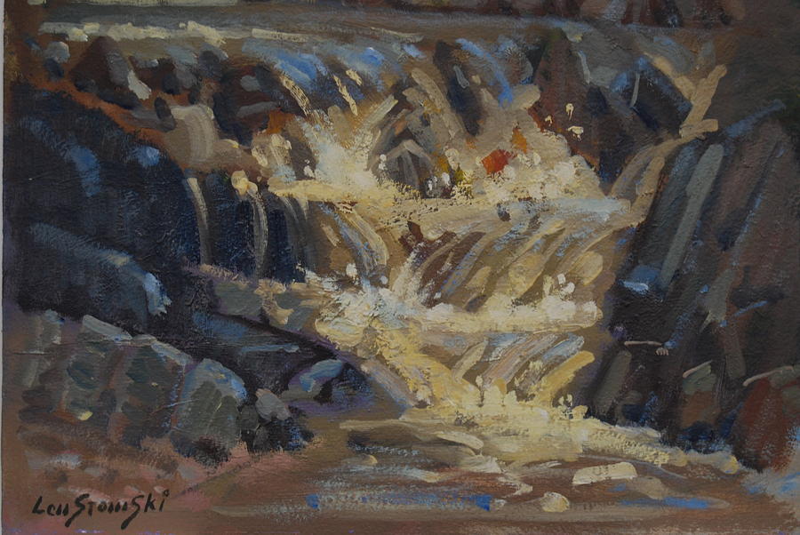 Notch Road Falls Painting by Len Stomski