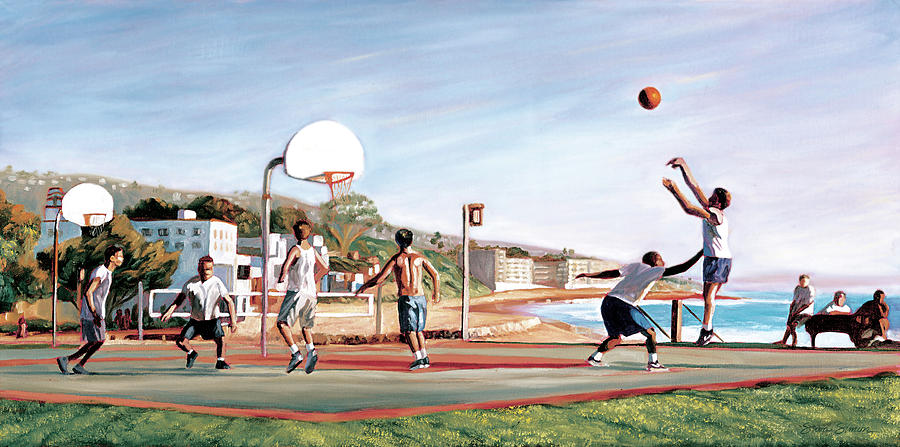 Basketball Painting - Nothing But Net by Steve Simon
