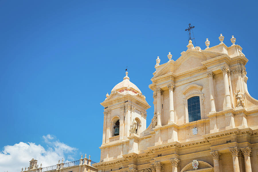 NOTO, SICILY, ITALY - San Nicolo Cathedral, UNESCO Heritage Site Photograph by Paolo Modena