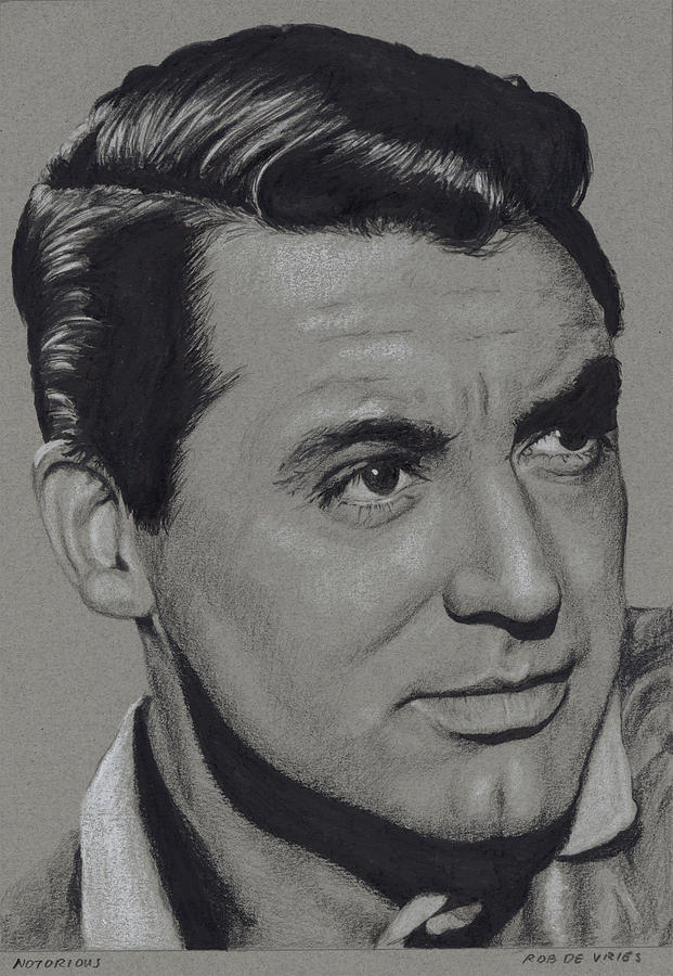 Cary Grant Drawing - Notorious by Rob De Vries