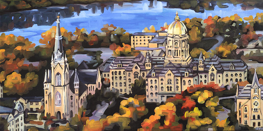 Notre Dame Painting by Anne Lewis