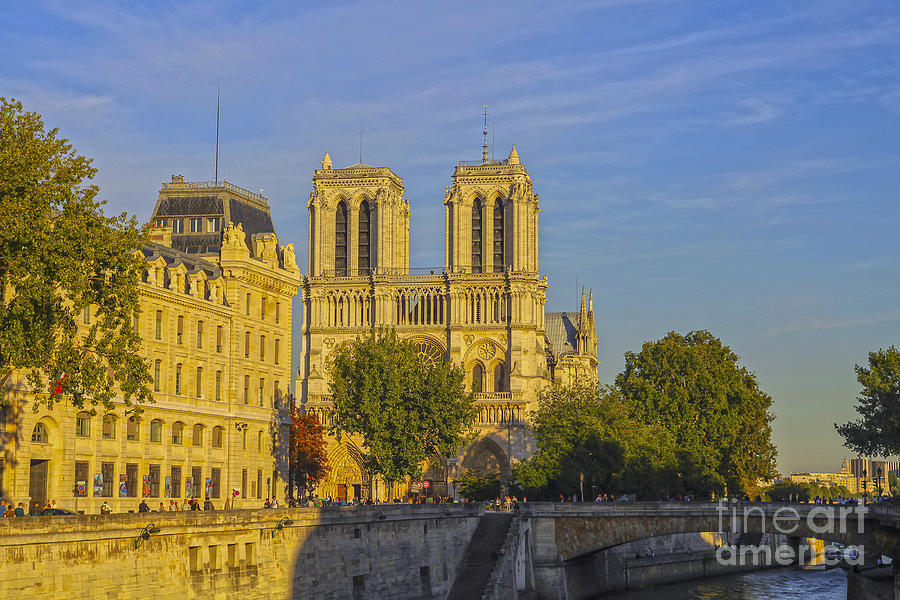 Notre Dame at sunset Photograph by Patricia Hofmeester