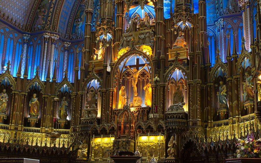 Architecture Digital Art - Notre Dame Basilica in Montreal by Super Lovely