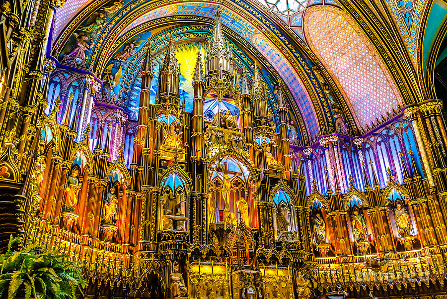 Notre Dame Basilica - Montreal Photograph by Claudia M Photography