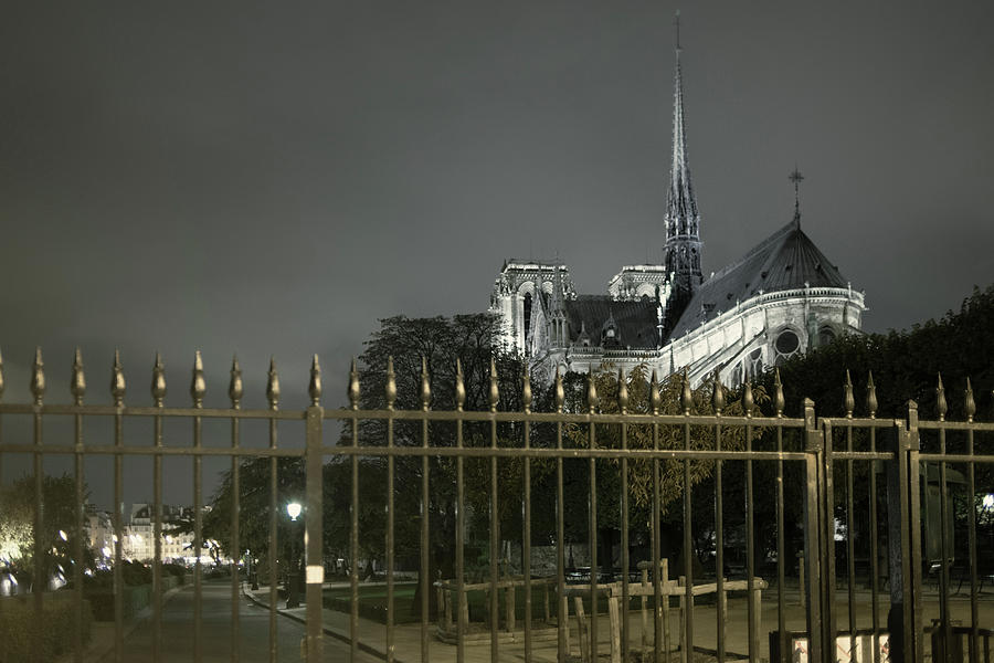 Notre Dame Behind Bars Photograph by Jean Gill