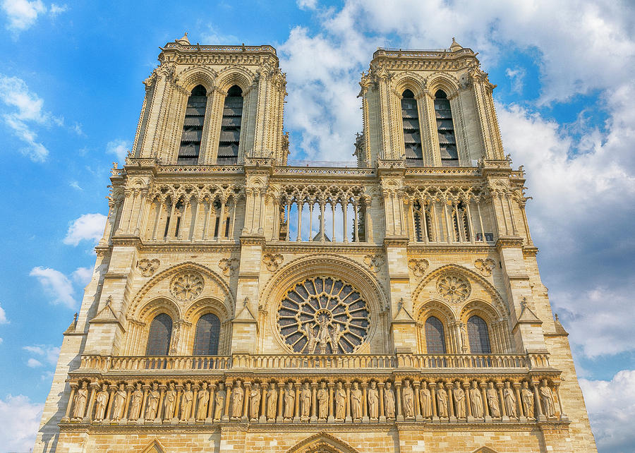 Paris Photograph - Notre Dame Bell Towers - #1 by Stephen Stookey