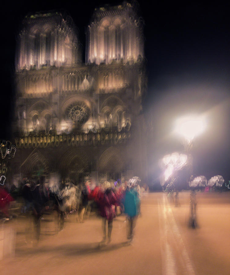 Notre Dame by Night Photograph by Alex Lapidus