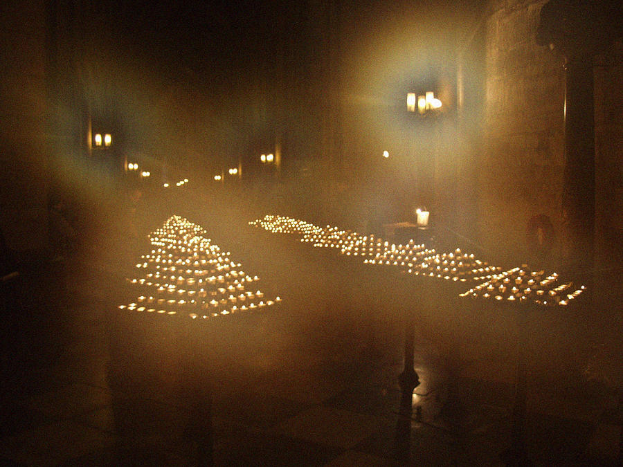 Notre Dame Photograph - Notre Dame Candles by Mark Currier
