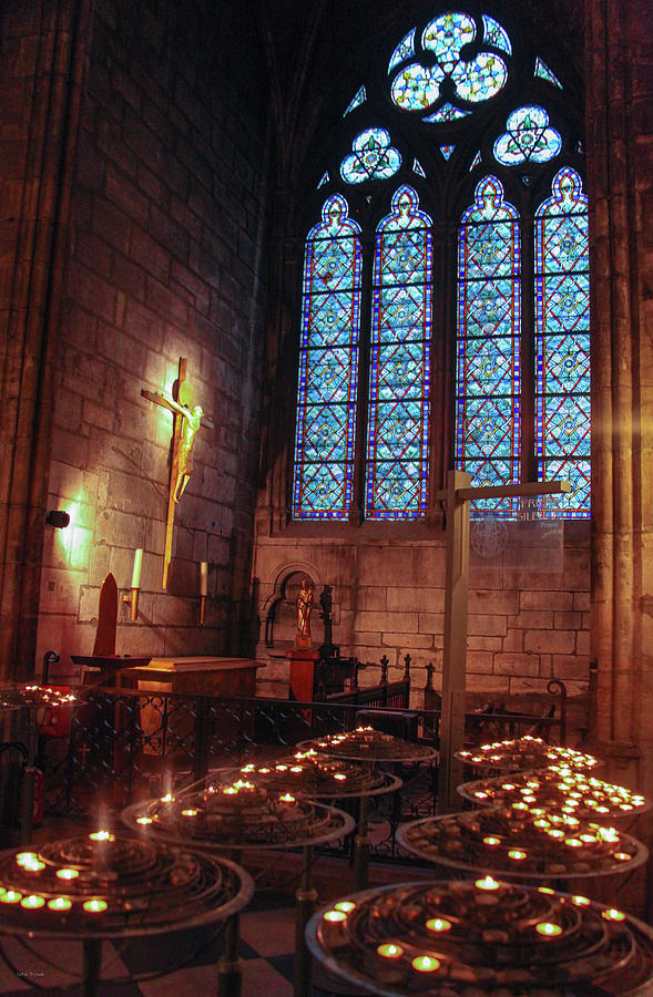 Paris Photograph - Notre Dame Candles by Ross Henton