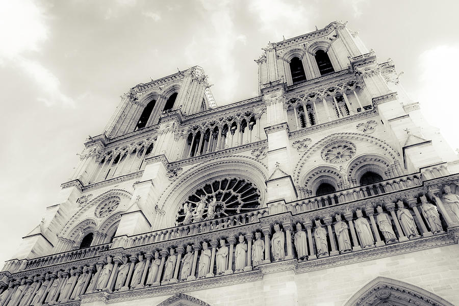 Notre Dame Cathederal - The West Face Photograph by Christopher Maxum