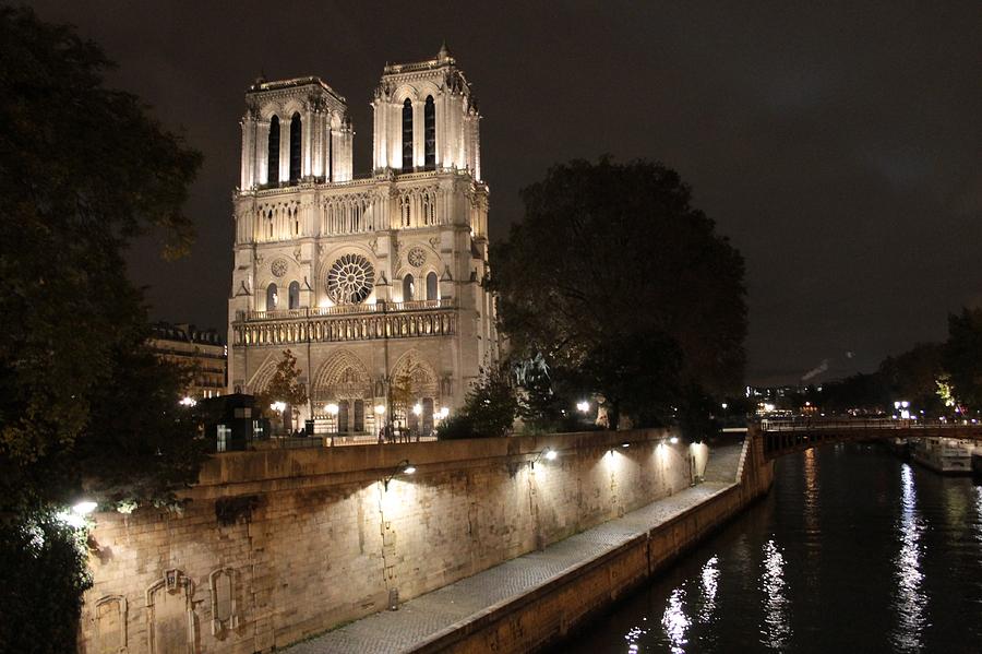 Paris Photograph - Notre Dame Cathedral from Petit pont by Christopher J Kirby
