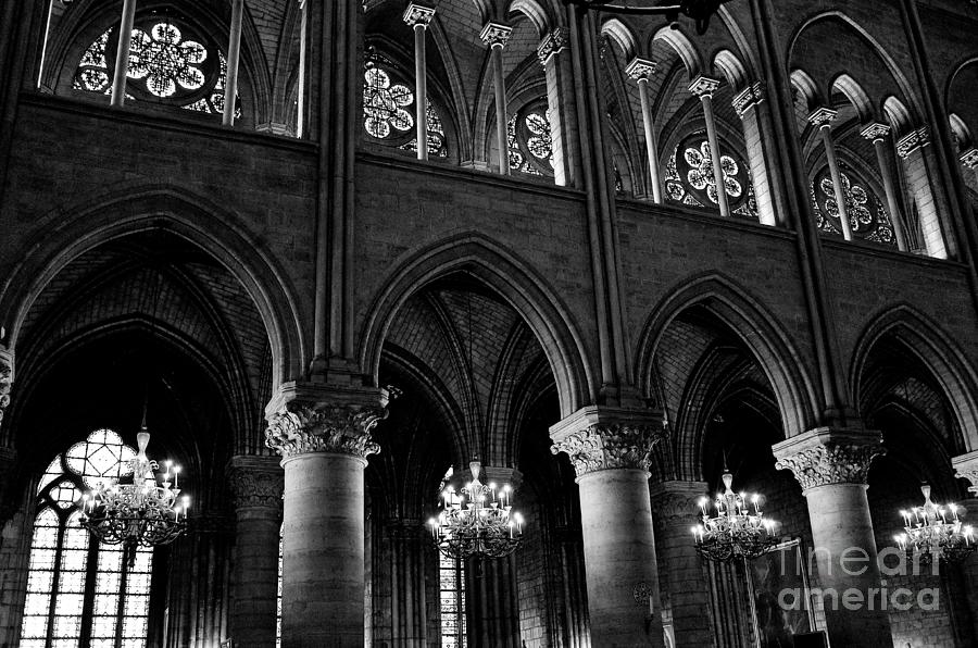 Interior Notre Dame Cathedral Paris Photograph by M G Whittingham