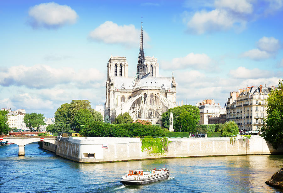 Notre Dame Cathedral, Paris France Photograph