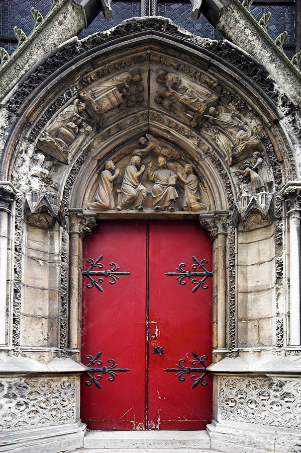 Notre Dame Cathedral side door architecture in Paris Photograph by Pierre Leclerc Photography