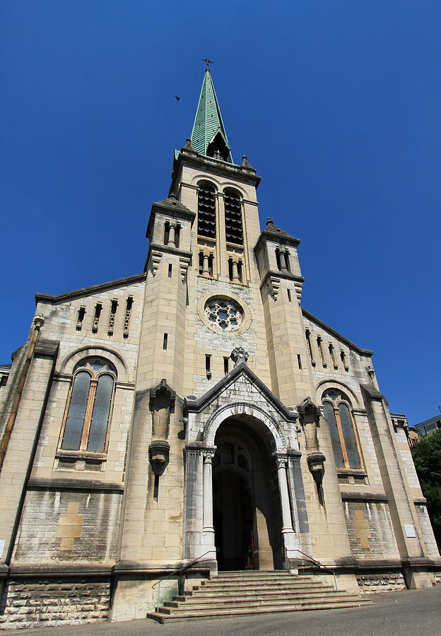 Notre-Dame church at Aix-les-Bains, France Photograph by Elenarts - Elena Duvernay photo