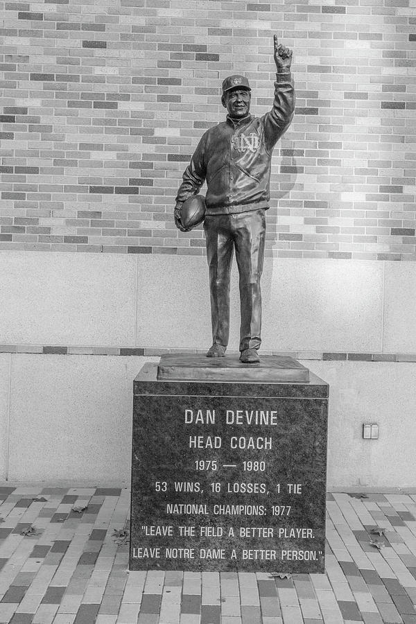 Notre Dame Coach Dan Devine  Photograph by John McGraw
