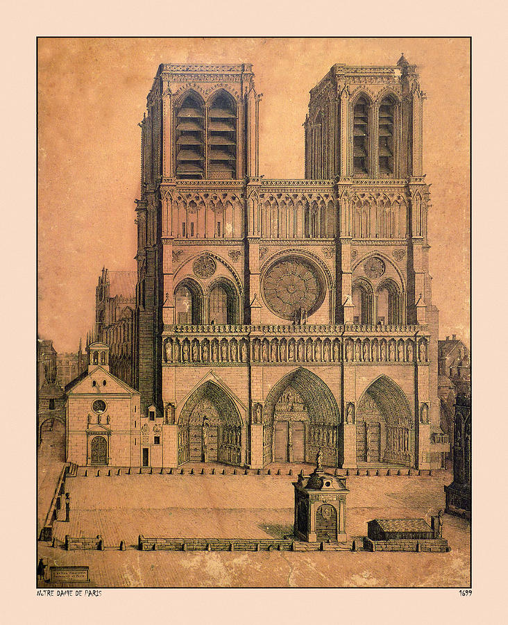 Notre Dame De Paris 1699 Photograph by Andrew Fare