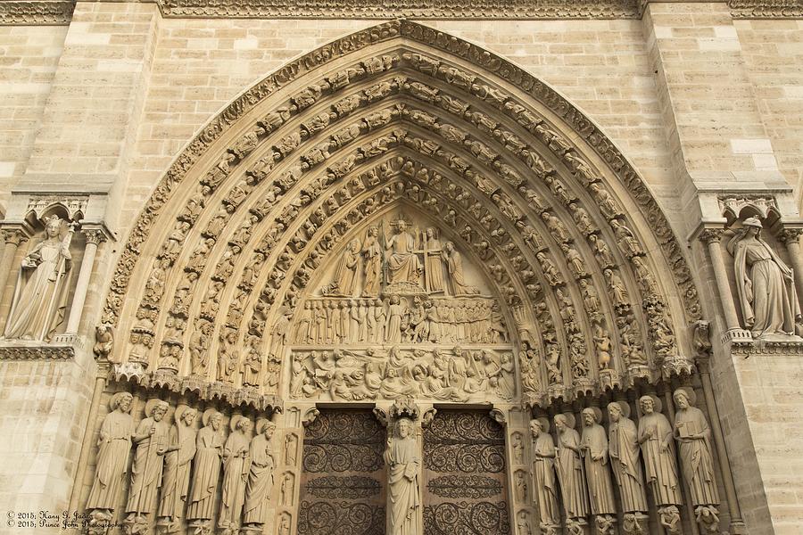 Architecture Photograph - Notre Dame de Paris - 5 - The Portal Of The Last Judgment  by Hany J