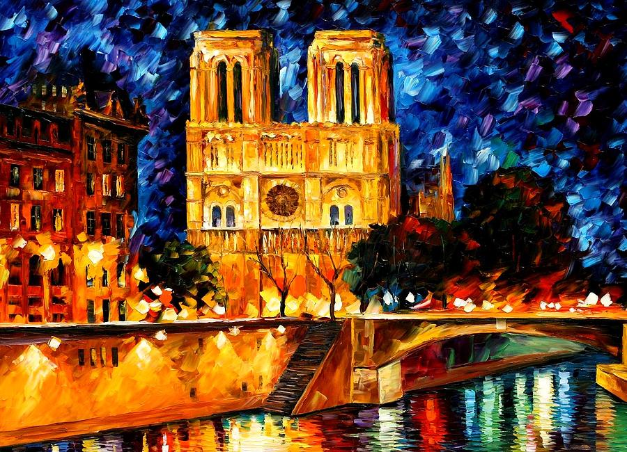 Notre Dame De Paris Painting by Leonid Afremov