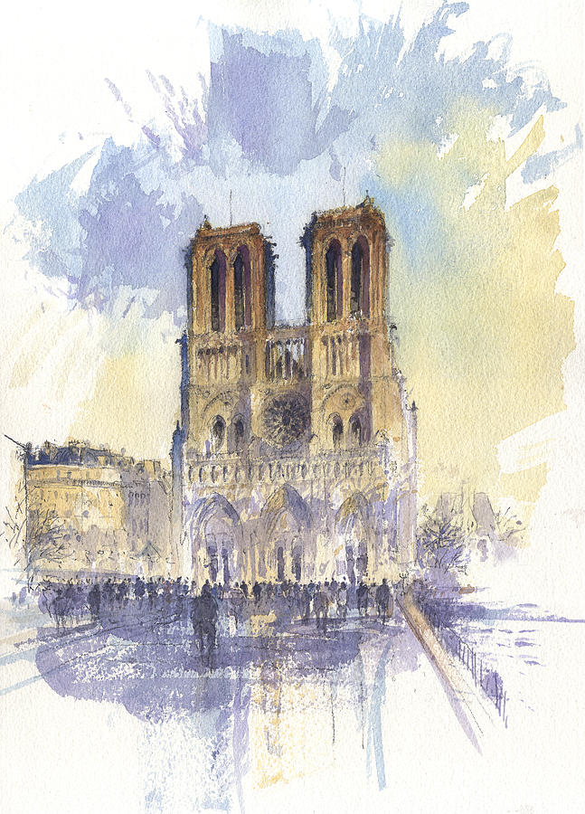 Notre Dame de Paris Painting by Tony Belobrajdic