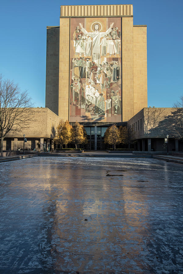 Notre Dame Library Touchdown Jesus Photograph by John McGraw