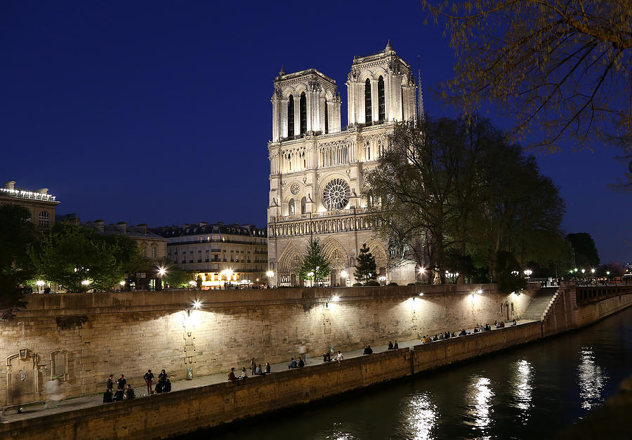 Notre Dame Night 1 Photograph by Andrew Fare