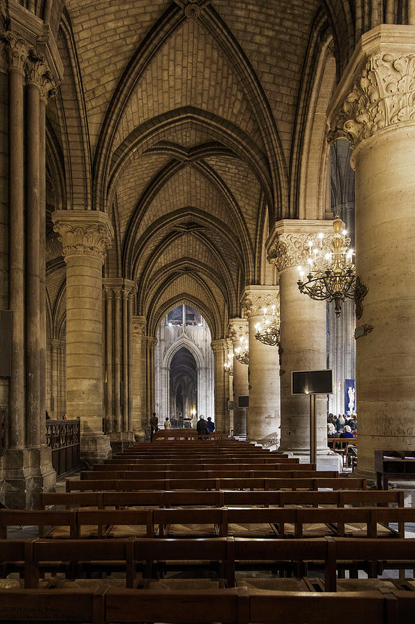 Notre Dame On The Inside - 2 Photograph by Hany J
