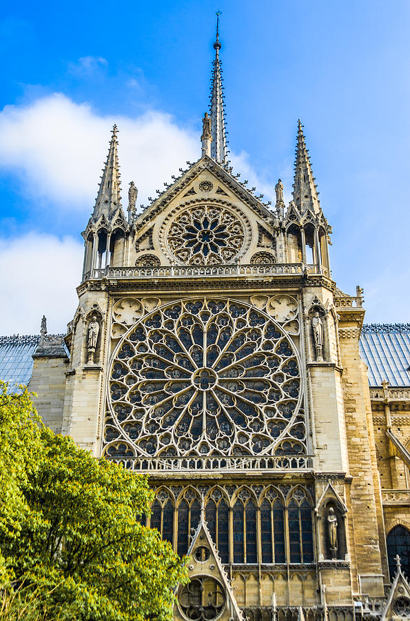 Architecture Photograph - Notre Dame Cathedral Paris, Northern Facade. by Nila Newsom