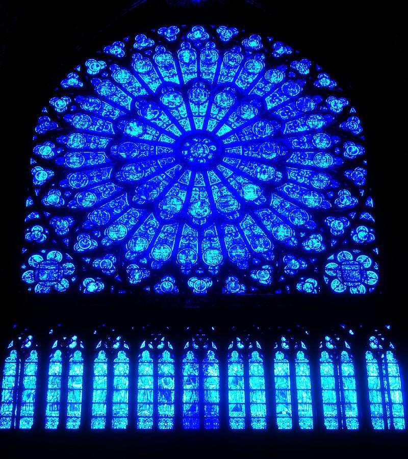 Notre Dame Stained Glass Photograph by Marla McPherson