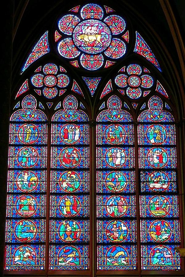 Notre Dame Stained Glass Window Photograph by Betty Buller Whitehead