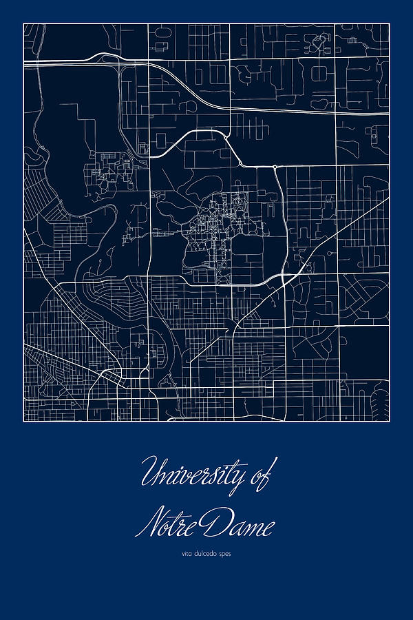 Notre Dame Street Map - University of Notre Dame in Notre Dame M ...