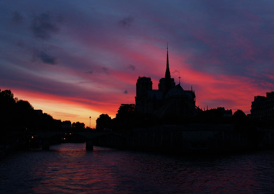 Notre Dame Photograph - Notre Dame Sunset by Krista Kulas