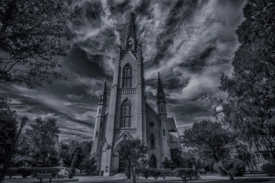 Rudy Movie Photograph - Notre Dame University Church by David Haskett II