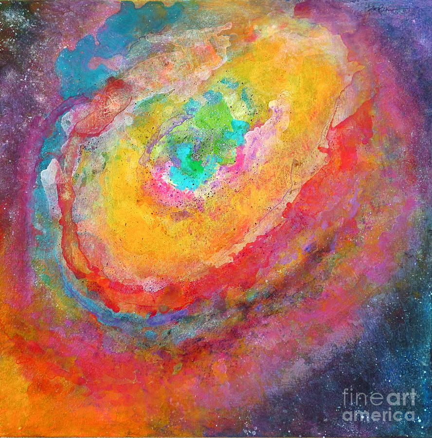 Fantasies In Space series painting. Aurora Concerto.  Painting by Robert Birkenes