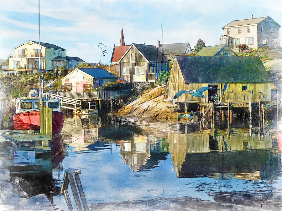 Nova Scotia Harbor Digital Art by Tom Schmidt - Fine Art America