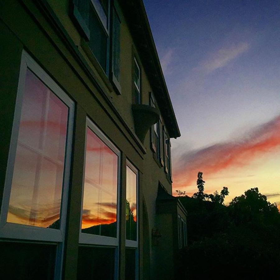Sunset Photograph - Suburban home sunset  by Eugene Evon