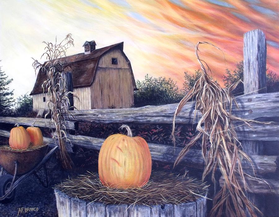 Fall Painting - November by Antonio F Branco