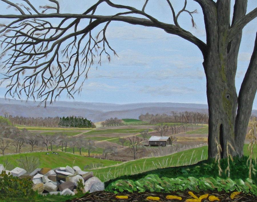 November in Penns Valley Painting by Barb Pennypacker