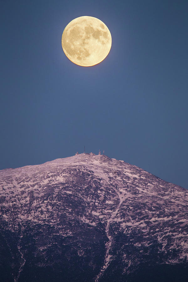 November Moon over Washington Photograph by White Mountain Images