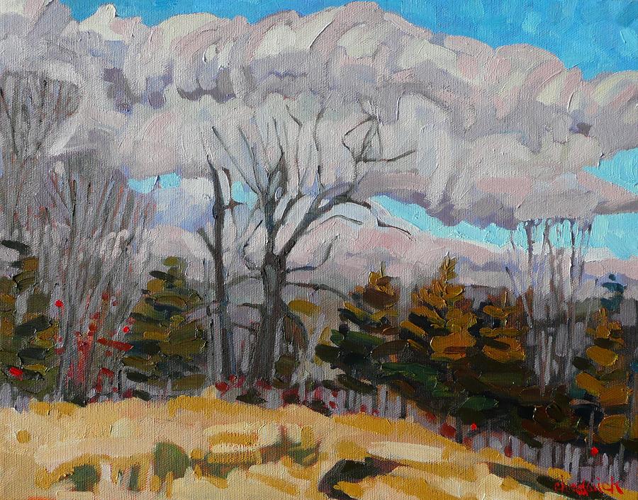 November Sky 2008 Painting by Phil Chadwick