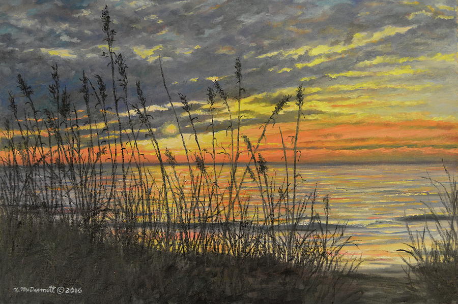 November Sunrise Painting by Kathleen McDermott