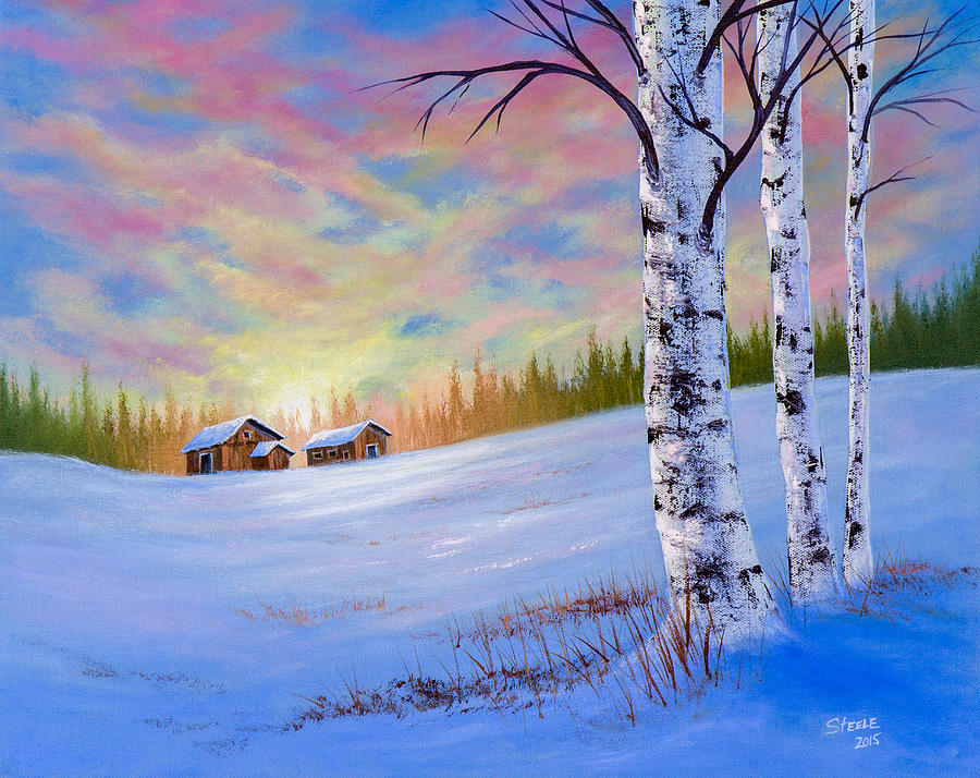 November Sunset Painting by Chris Steele