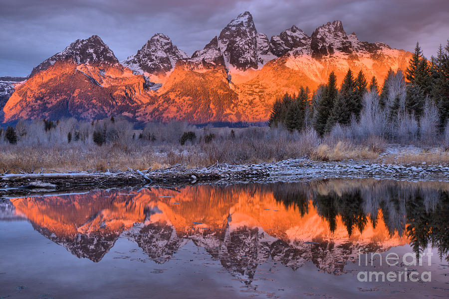 November Teton Sunrise Photograph by Adam Jewell